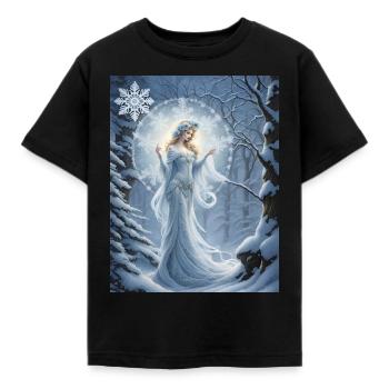 Die drittjüngste Tochter des Winters heißt blue... - Kinder T-Shirt - Schwarz - Vorne - AI Model Kid Female (0cm)