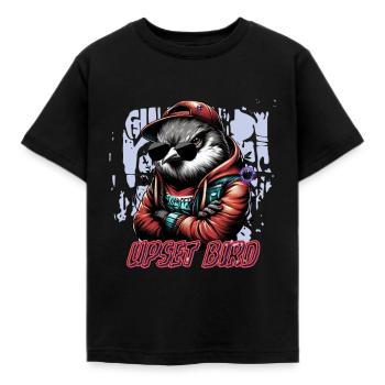 OISEAU CONTRARIÉ - T-shirt Enfant - noir - Devant - AI Model Kid Female (0cm)