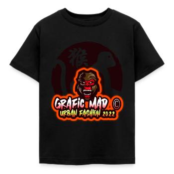 MAD GORILLA - Kids' T-Shirt - black - Front - AI Model Kid Female (0cm)