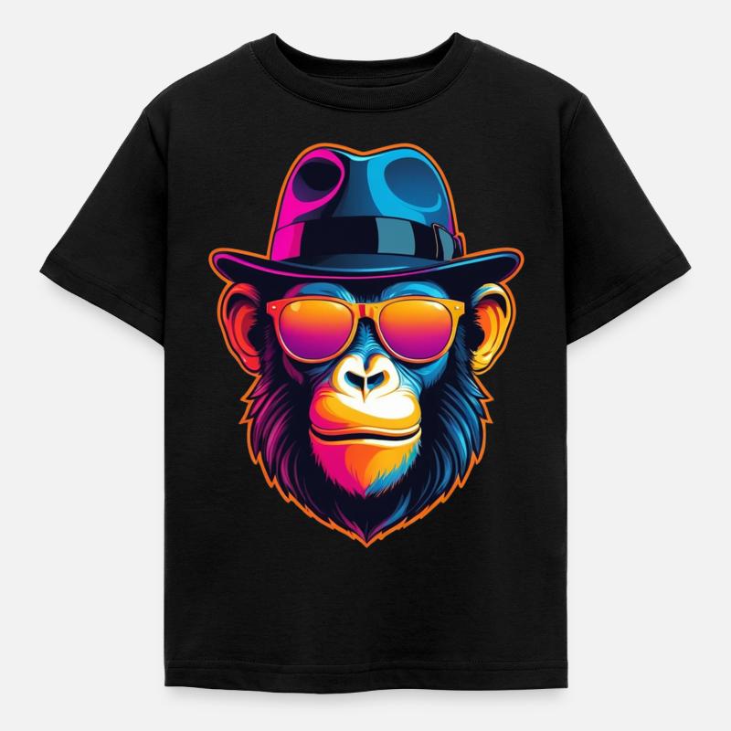 Neon Monkey - Kids' T-Shirt - black