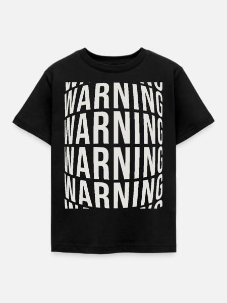 Warning - Kinder T-Shirt - Schwarz