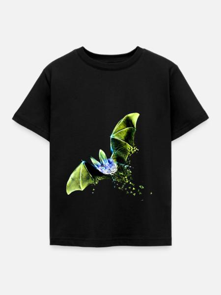 Fledermaus - Kinder T-Shirt - Schwarz