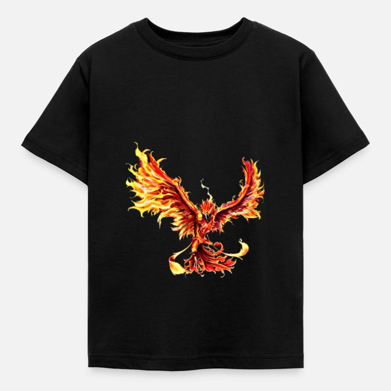 Phönix - Kinder T-Shirt - Schwarz