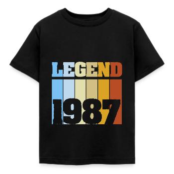 Legenden Jahrgang 1987 - Kinder T-Shirt - Schwarz - Vorne - AI Model Kid Female (0cm)