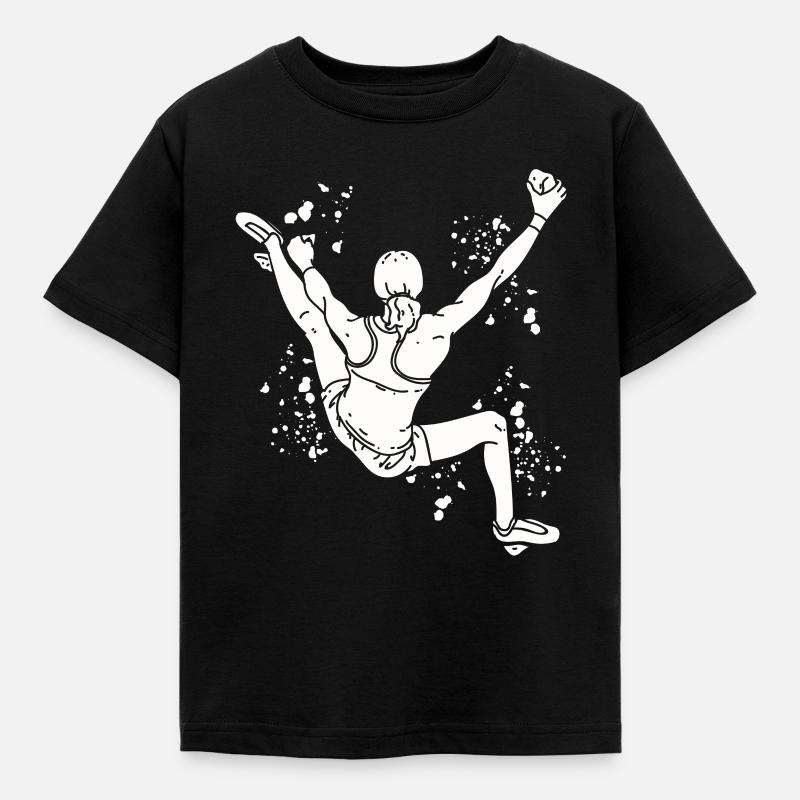 Boulderer Colorsplash Boulder Bouldern - Kinder T-Shirt - Schwarz