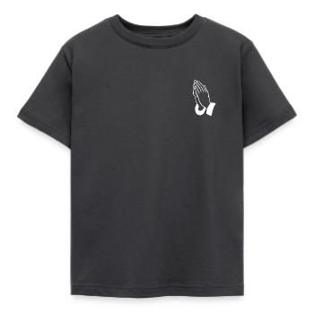 Mains en prière! Idée cadeau prier Dieu - T-shirt Enfant - charbon - Devant - AI Model Kid Female (0cm)
