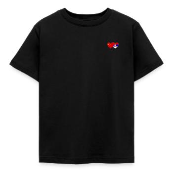 Chine Serbie Drapeau Cœur - T-shirt Enfant - noir - Devant - AI Model Kid Female (0cm)