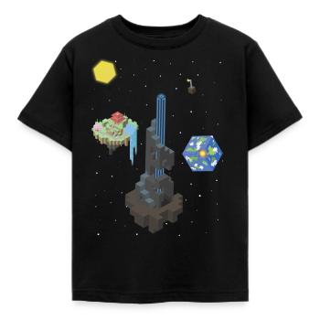 kubischer Raum - Kinder T-Shirt - Schwarz - Vorne - AI Model Kid Female (0cm)
