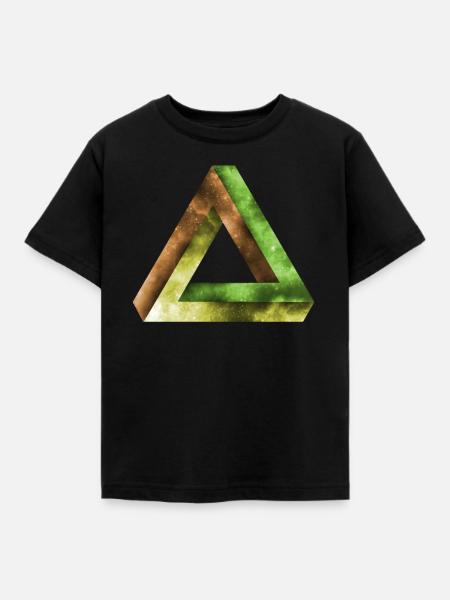 optische illusion geometrie - Kinder T-Shirt - Schwarz
