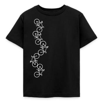 Fahrrad design - Kinder T-Shirt - Schwarz - Vorne - AI Model Kid Female (0cm)