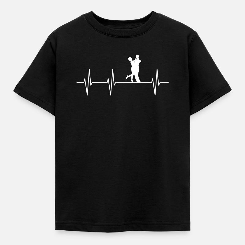 Dancing dance class dancing couple - Kids' T-Shirt - black