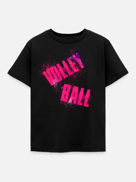 Volley Ball - Kinder T-Shirt - Schwarz