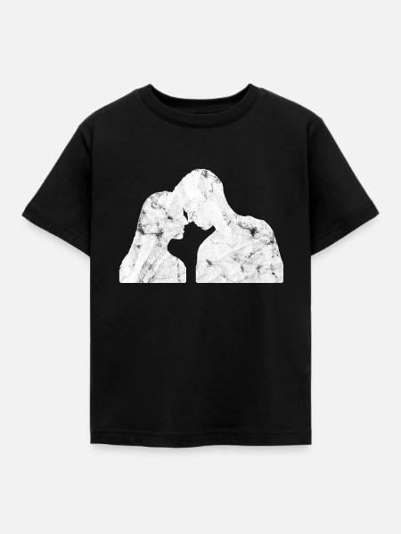 Liebe Paar - Kinder T-Shirt - Schwarz