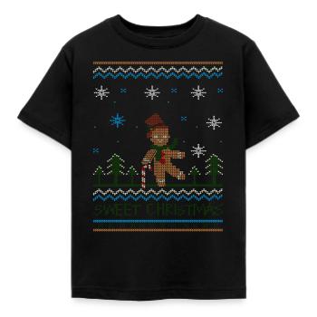 Danseuse en pain d'épice christmascontest - T-shirt Enfant - noir - Devant - AI Model Kid Female (0cm)