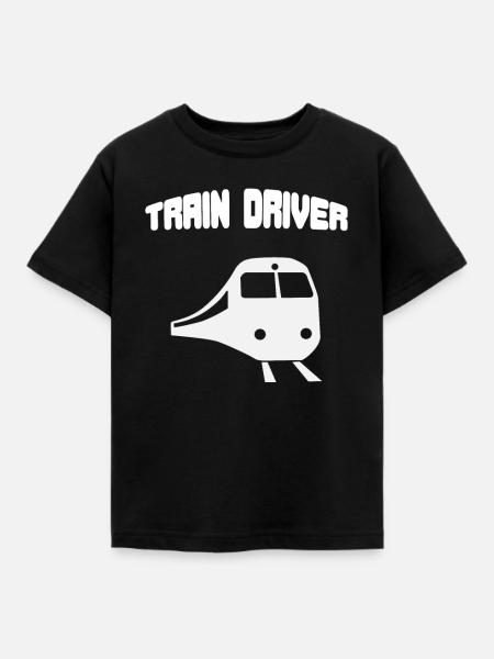Lokführer Zugführer Zug - Kinder T-Shirt - Schwarz