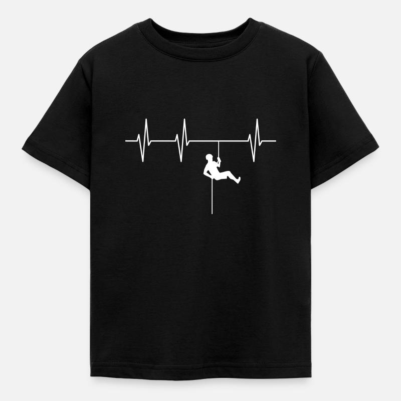 Bergsteigen - Kinder T-Shirt - Schwarz