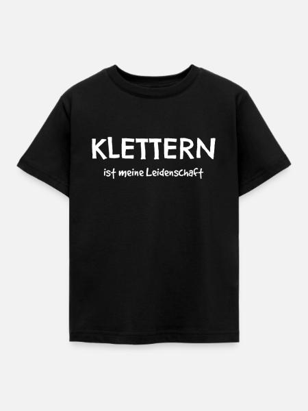 Klettern lustiger Spruch - Kinder T-Shirt - Schwarz