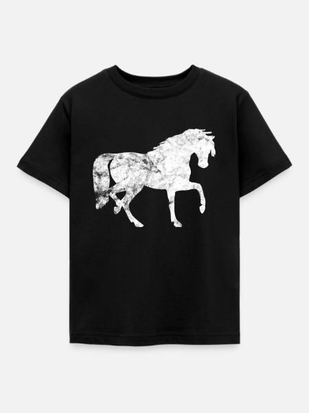 Pony - Kinder T-Shirt - Schwarz