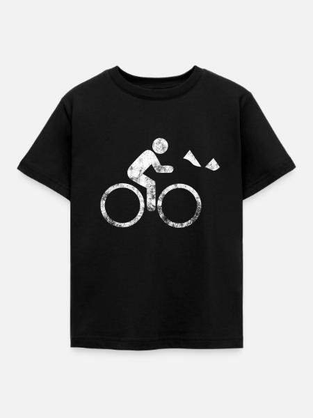 Mountainbike - Kinder T-Shirt - Schwarz