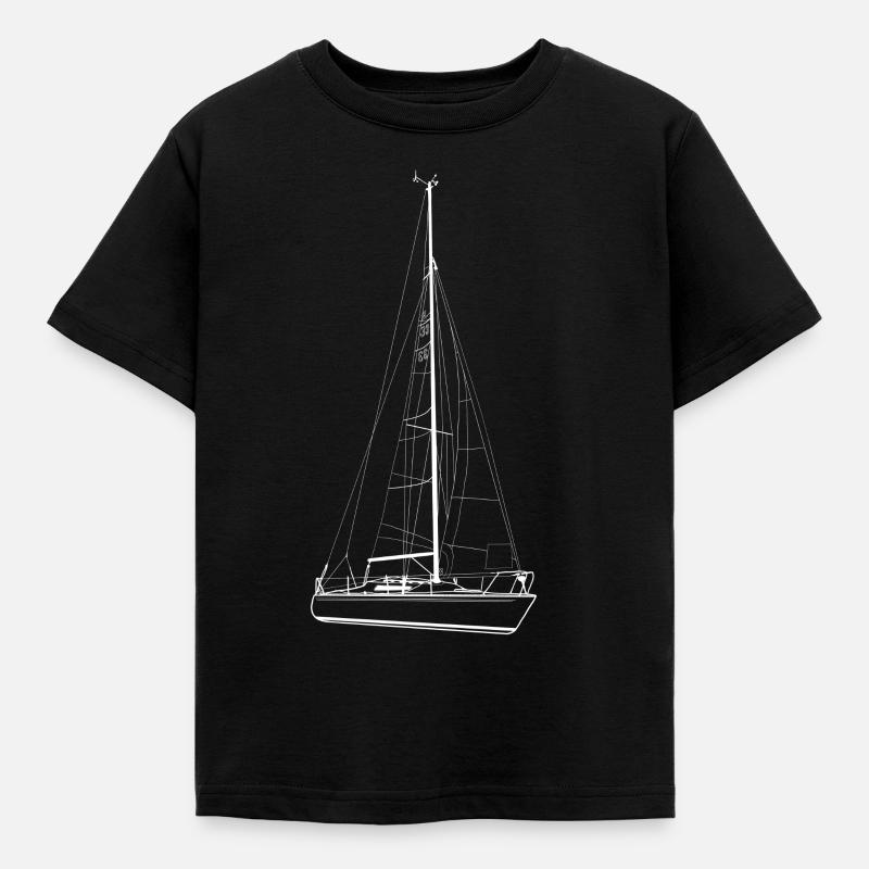 Boot, Segeln, Schiff - Kinder T-Shirt - Schwarz