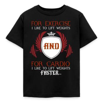 pour l’exercice - T-shirt Enfant - noir - Devant - AI Model Kid Female (0cm)