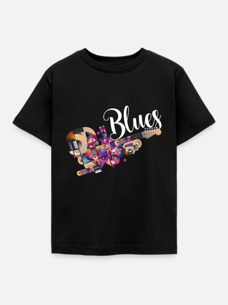 guitare blues - T-shirt Enfant - noir