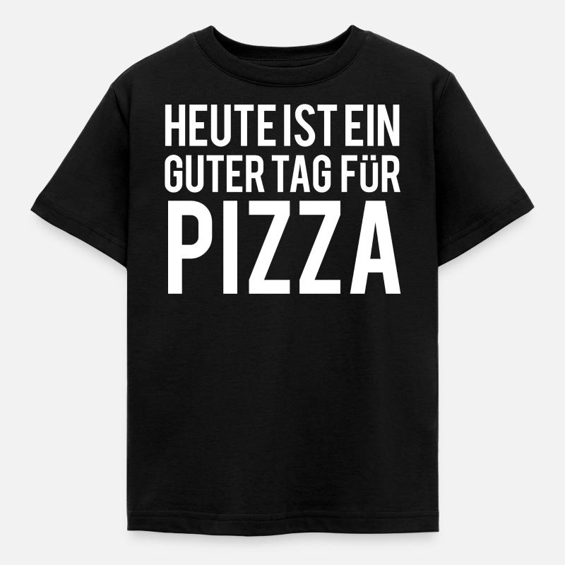 Pizza - Kinder T-Shirt - Schwarz