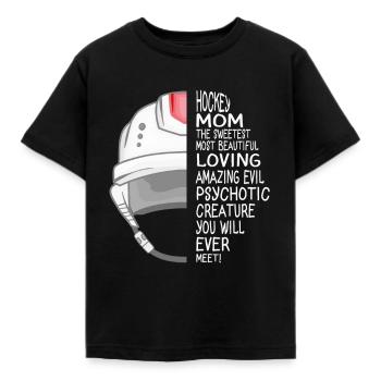 hockey mom - Kids' T-Shirt - black - Front - AI Model Kid Female (0cm)