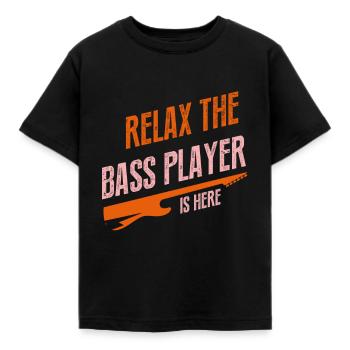 Entspannen Sie sich, der Bassist ist hier - Kinder T-Shirt - Schwarz - Vorne - AI Model Kid Female (0cm)