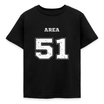 AREA 51 Alien Saucer UFO Alien - T-shirt Enfant - noir - Devant - AI Model Kid Female (0cm)