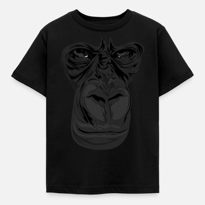 Gorilla - Kinder T-Shirt - Schwarz