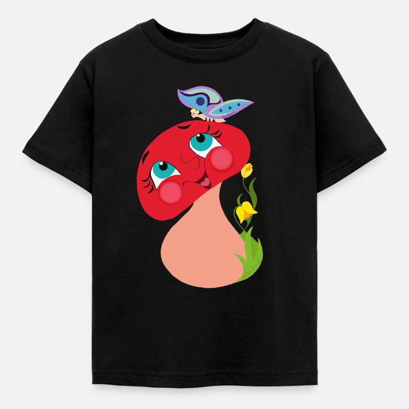 Pilz - Kinder T-Shirt - Schwarz