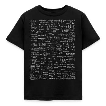 Formulary cheat sheet - Kids' T-Shirt - black - Front - AI Model Kid Female (0cm)