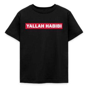 Yallah Habibi - Kinder T-Shirt - Schwarz - Vorne - AI Model Kid Female (0cm)