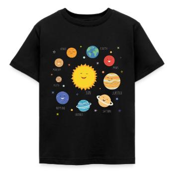 univers - T-shirt Enfant - noir - Devant - AI Model Kid Female (0cm)