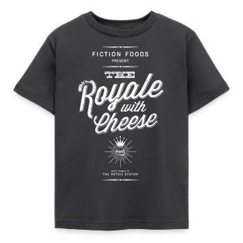 Royale mit Käse weiß - Kinder T-Shirt - Dunkelgrau - Vorne - AI Model Kid Female (0cm)