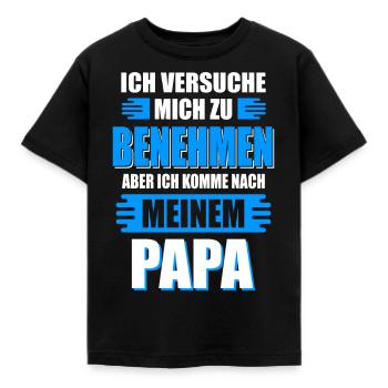 Papa Sohn Geschenk - Kinder T-Shirt - Schwarz - Vorne - AI Model Kid Female (0cm)