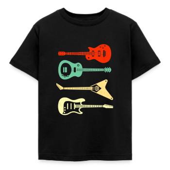 Guitar Player Gitarre - Kinder T-Shirt - Schwarz - Vorne - AI Model Kid Female (0cm)