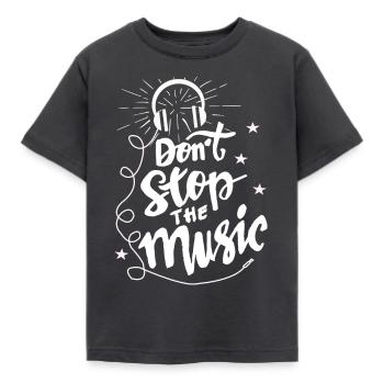 Music - Kids' T-Shirt - dark grey - Front - AI Model Kid Female (0cm)