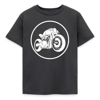 cafe racer - Kids' T-Shirt - dark grey - Front - AI Model Kid Female (0cm)