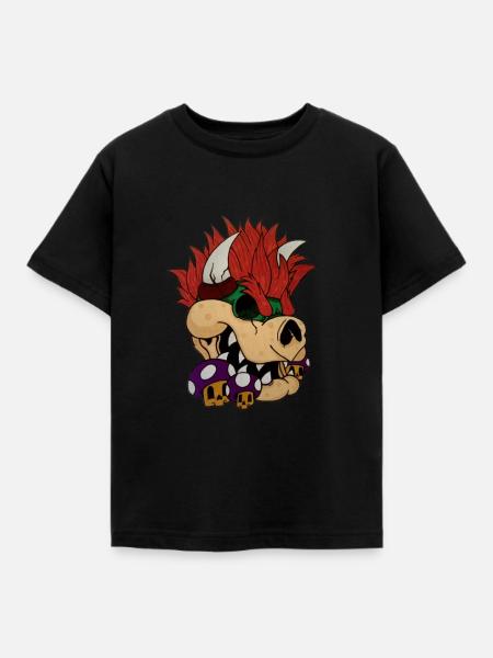 Dead Bowser - Børne-T-shirt - sort