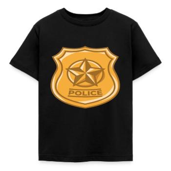 Cadeau de policier et policière de marque de police - T-shirt Enfant - noir - Devant - AI Model Kid Female (0cm)