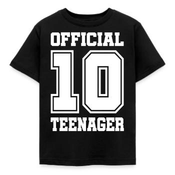 10th Birthday Teen Gift - Kids' T-Shirt - black - Front - AI Model Kid Female (0cm)
