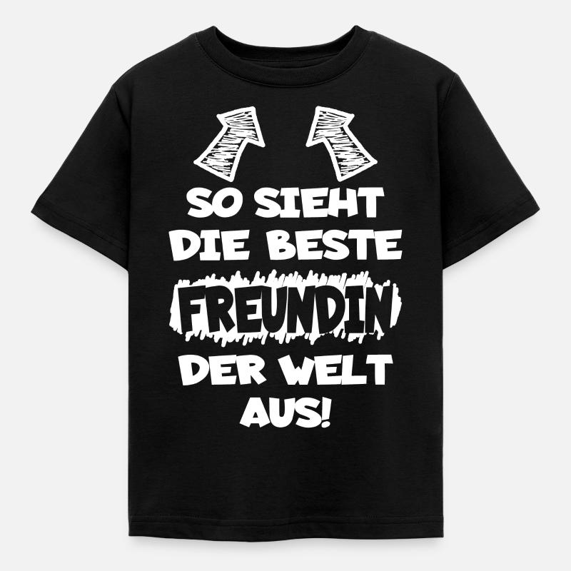 Beste Freundin Freundschaft Geschenk - Kinder T-Shirt - Schwarz