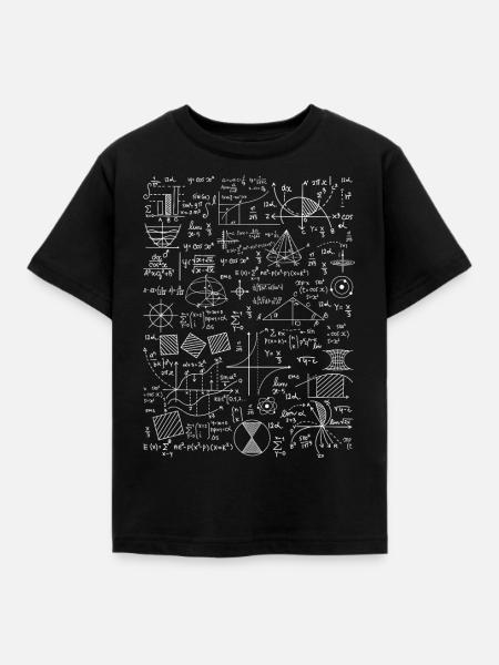Mathe-Formularblatt Mathematik - Kinder T-Shirt - Schwarz