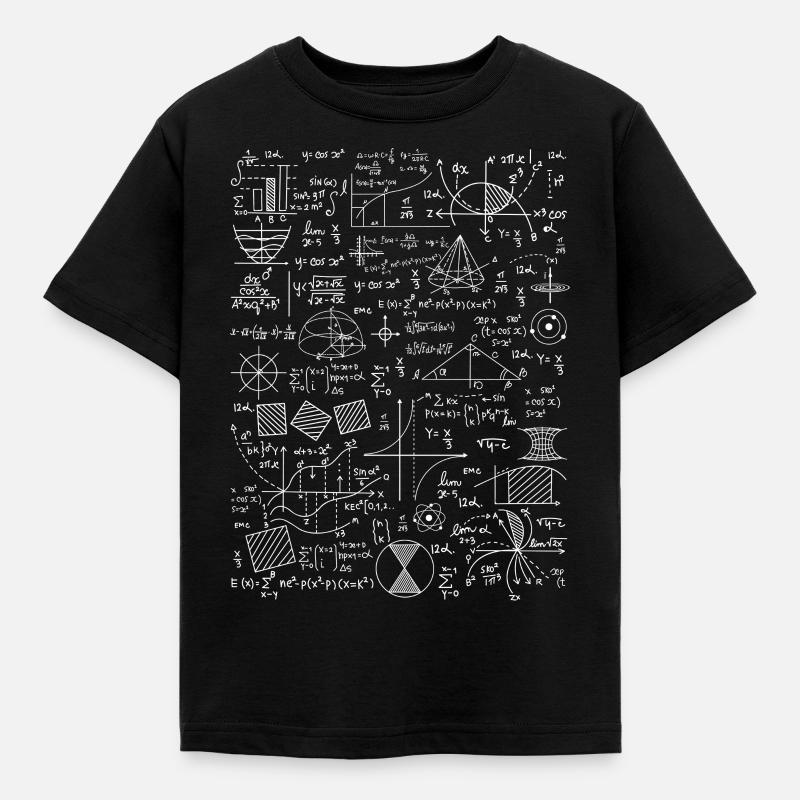 Feuille de formulaire mathématique math - T-shirt Enfant - noir