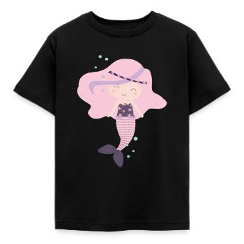 Seejungfrau Meerjungfrau Nixe Design - Kinder T-Shirt - Schwarz - Vorne - AI Model Kid Female (0cm)