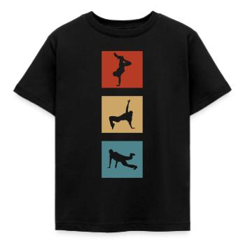 Breakdance rétro bboy breaker - T-shirt Enfant - noir - Devant - AI Model Kid Female (0cm)