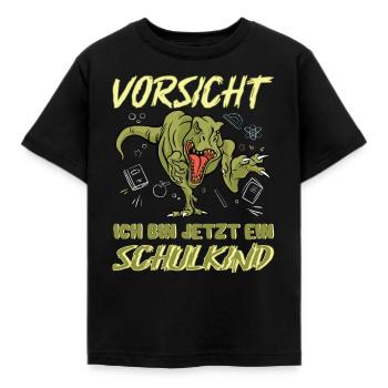T-Rex Einschulung Schulkind - Kinder T-Shirt - Schwarz - Vorne - AI Model Kid Female (0cm)