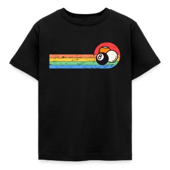 Billiards Vintage - Kids' T-Shirt - black - Front - AI Model Kid Female (0cm)